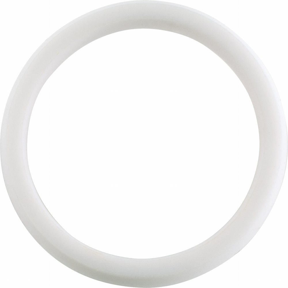 White Silicone 7 mm Comfort-Fit Half Round Band Size 4