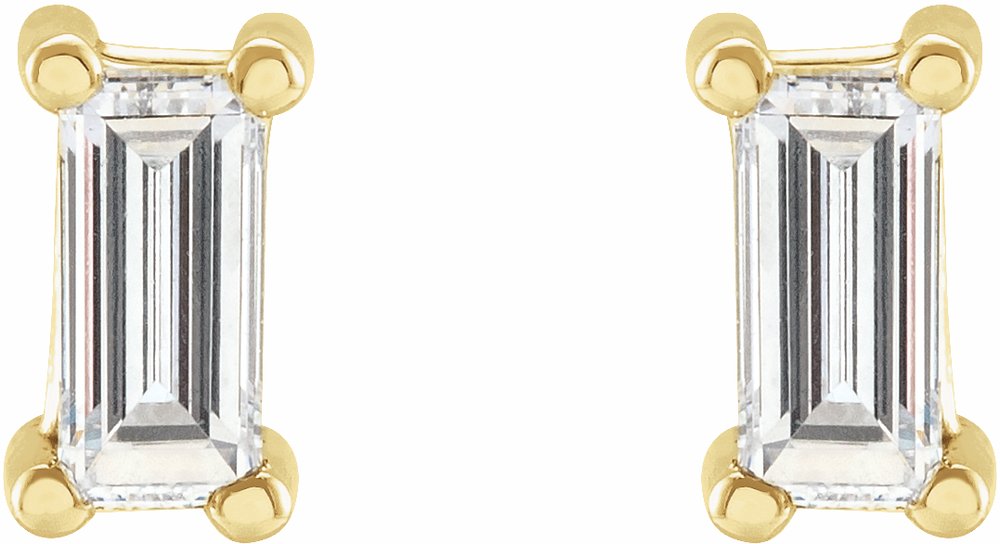 14K Yellow Gold 1/4 CTW Lab-Grown Diamond Stud Earrings