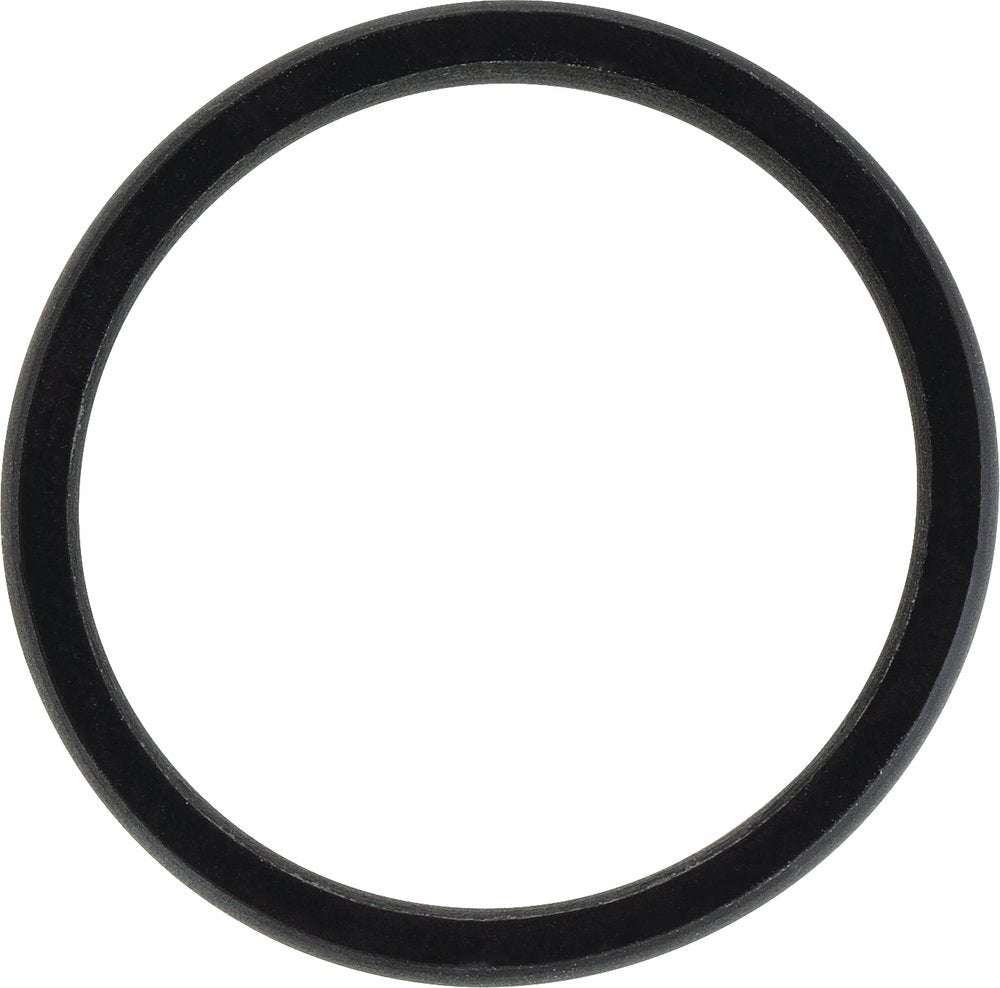 Black Silicone 7 mm Comfort-Fit Half Round Band Size 5