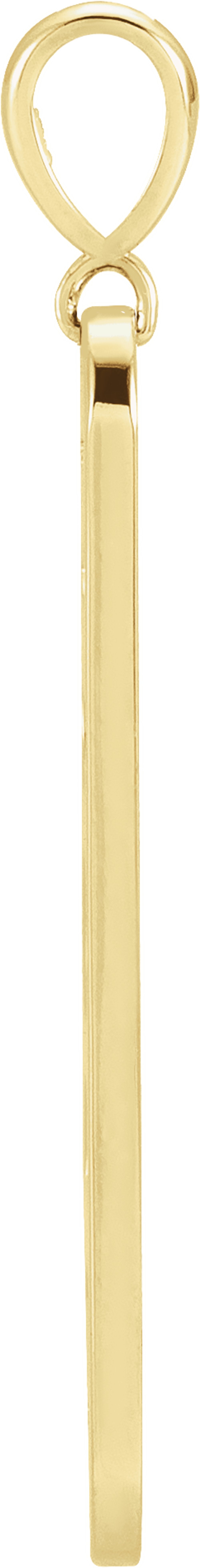 14K Yellow Gold .01 CTW Natural Diamond Moon Phase Bar Pendant