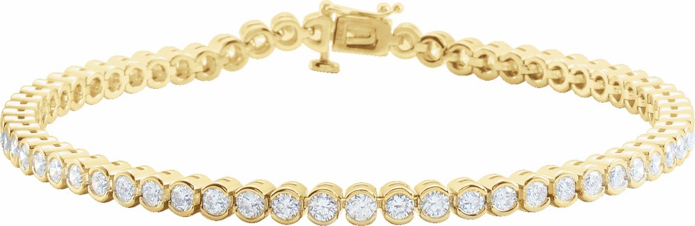 14K Yellow Gold 3 1/6 CTW Natural Diamond Line 7 1/4" Bracelet