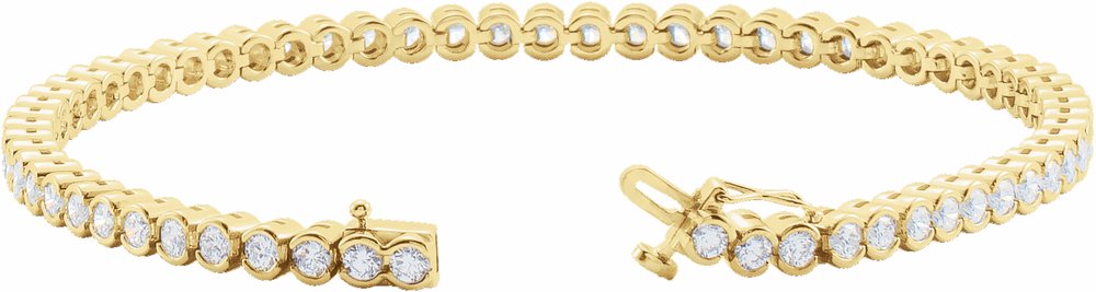 14K Yellow 3 1/6 CTW Natural Diamond Line 7 1/4" Bracelet