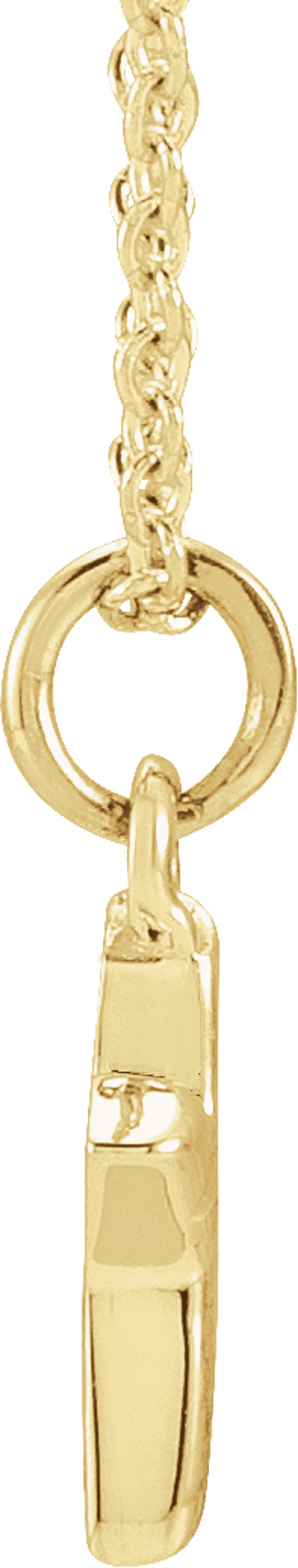 14K Yellow Gold .04 CTW Natural Diamond Petite Initial X 16-18" Necklace
