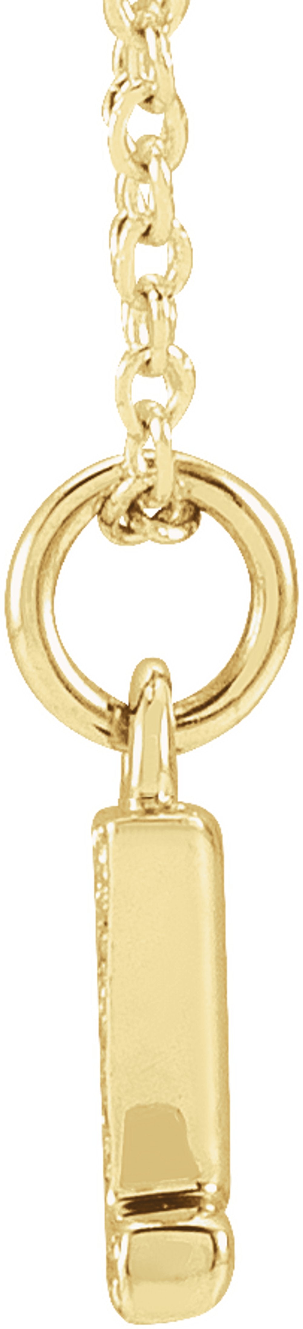 14K Yellow Gold .03 CTW Natural Diamond Petite Initial Z 16-18" Necklace
