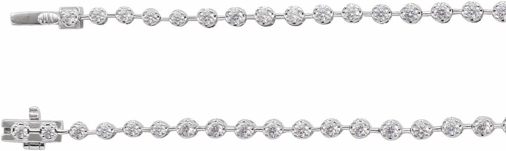 14K White Gold 6 3/4 CTW Lab-Grown Diamond Line 16" Necklace