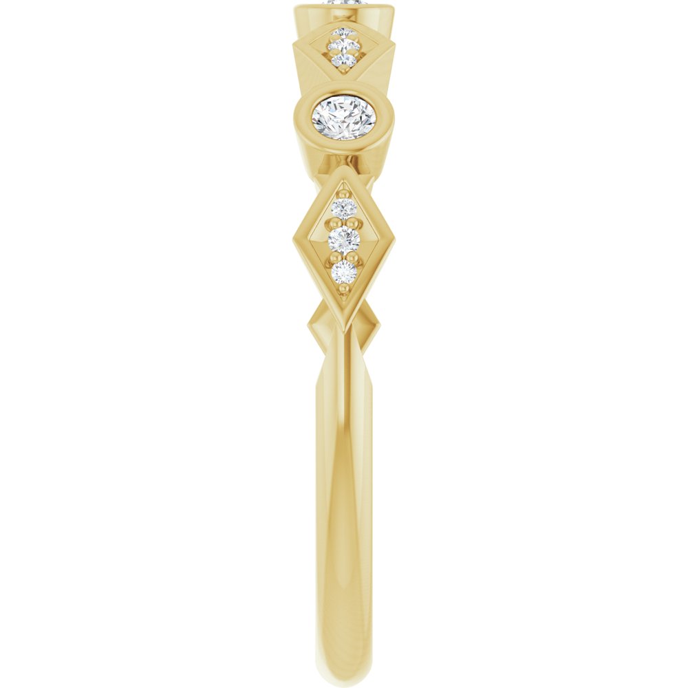 14K Yellow Gold 1/8 CTW Natural Diamond Anniversary Band