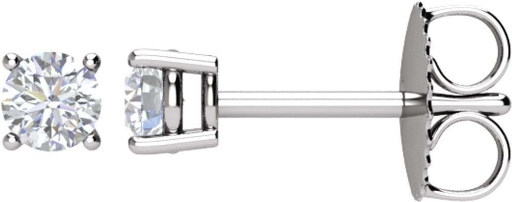 14K White Gold 1/4 CTW Natural Diamond Earrings