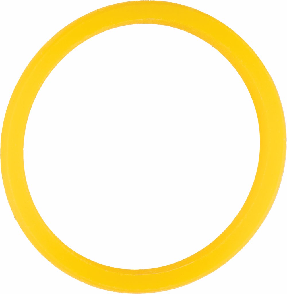 Yellow Silicone 7 mm Comfort-Fit Half Round Band Size 5