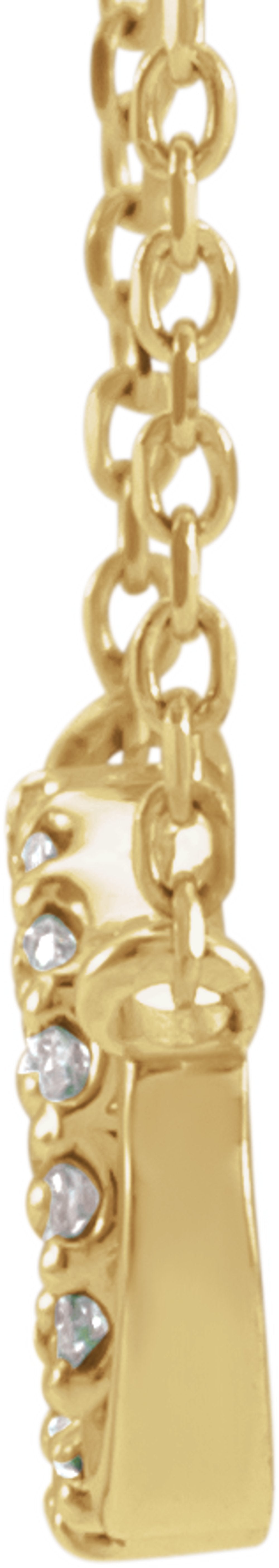 14K Yellow Gold .05 CTW Natural Diamond Interlocking Circle 18" Necklace