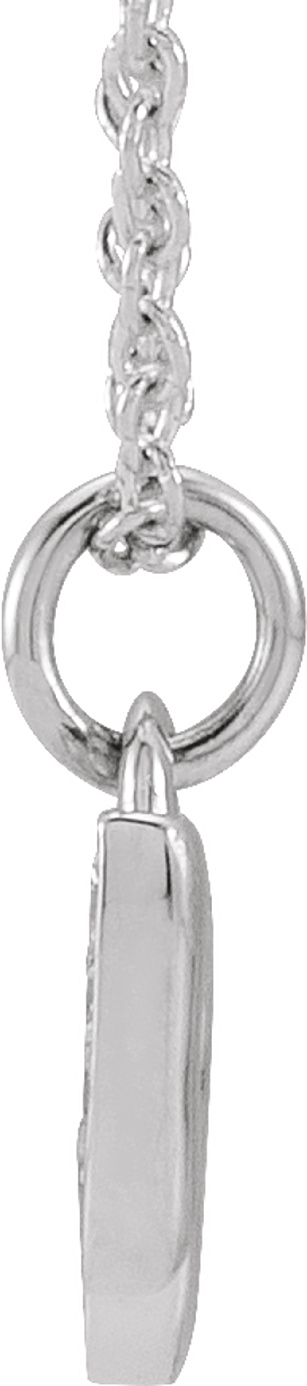 14K White Gold .05 CTW Natural Diamond Petite Music Note 16-18" Necklace