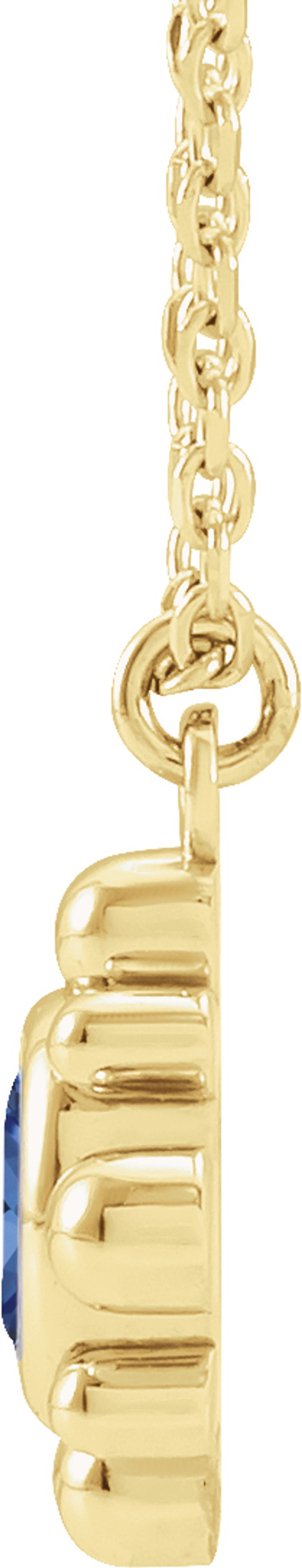 14K Yellow Gold Natural Tanzanite Beaded 16-18" Necklace