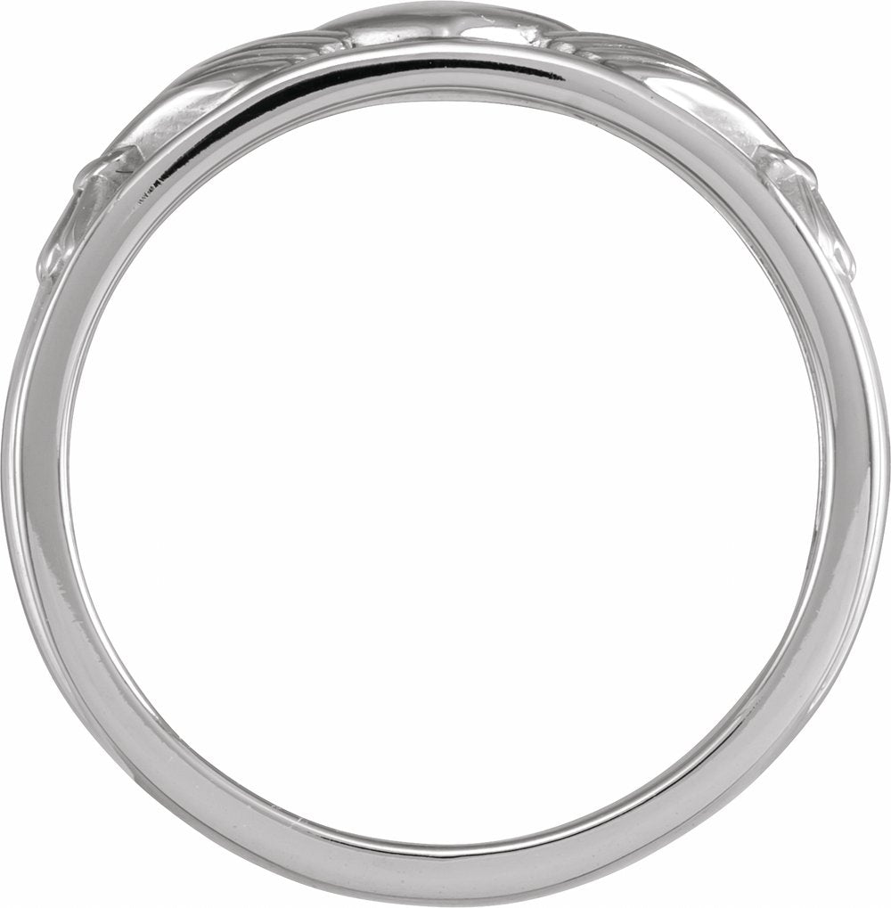Sterling Silver 11 mm Claddagh Flat Band