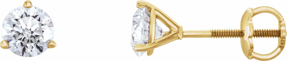 14K Yellow Gold 3/4 CTW Natural Diamond Earrings