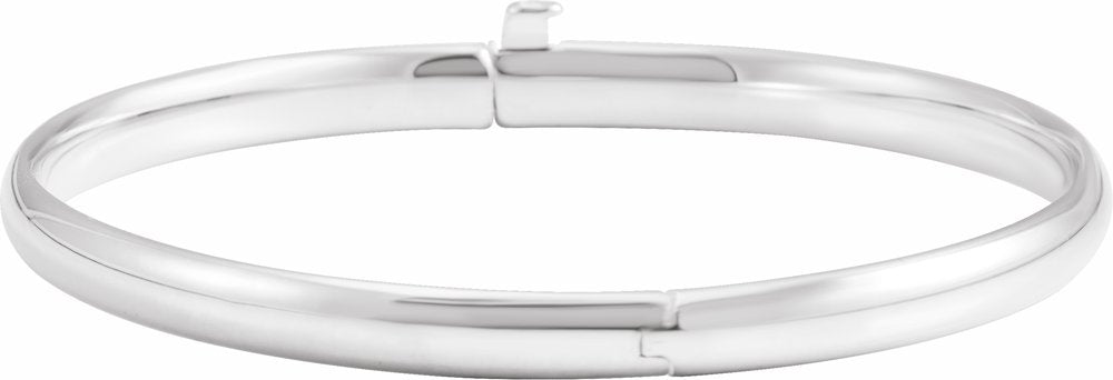 14K White Baby Bangle 5 1/2" Bracelet