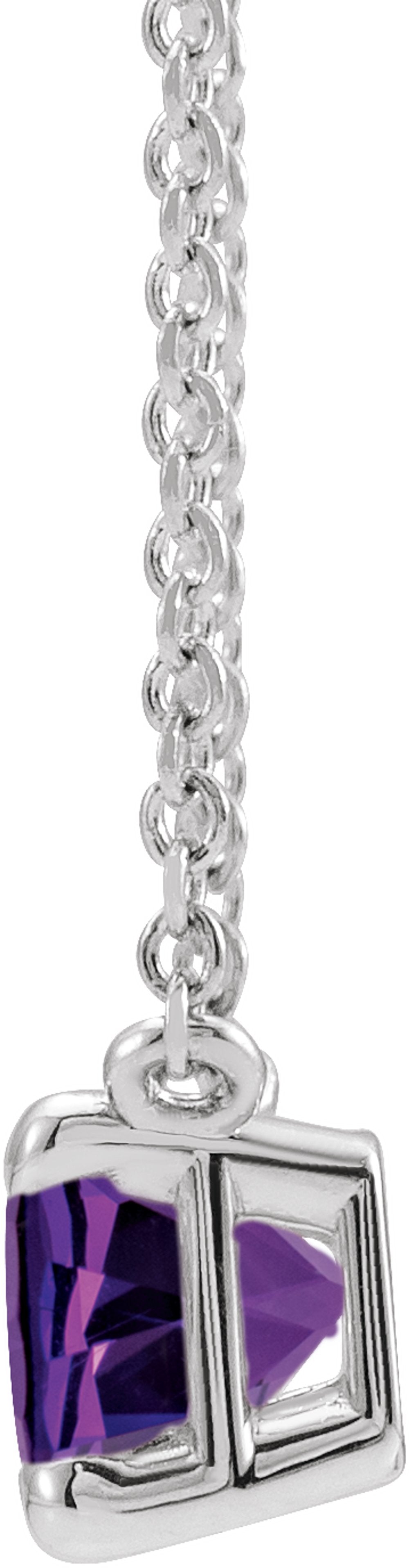 Sterling Silver Amethyst 18" Necklace