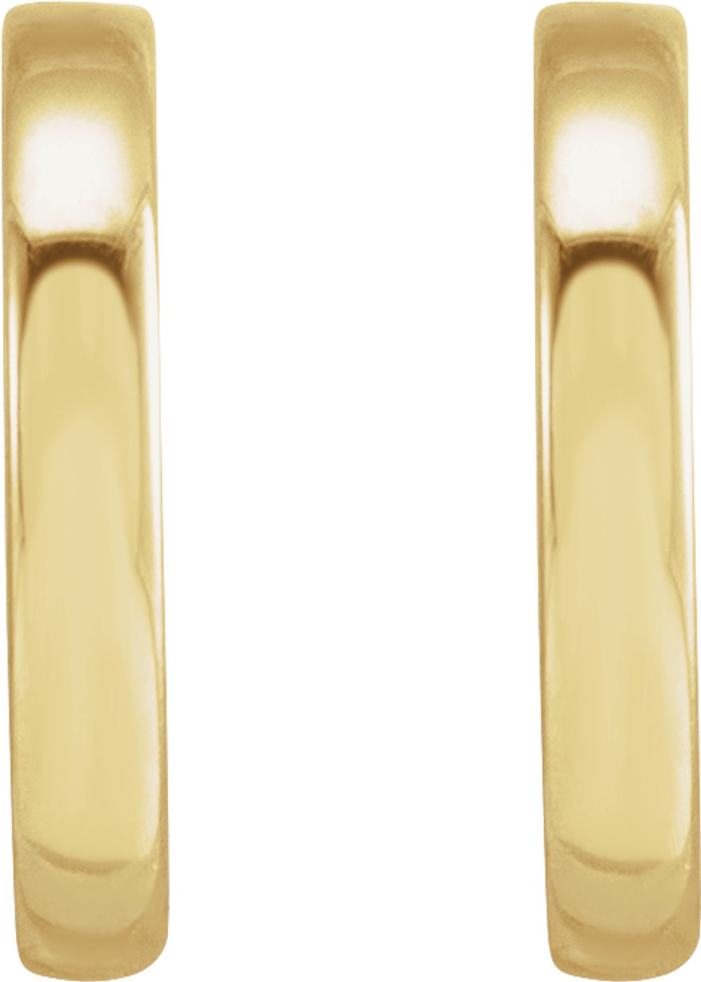14K Yellow Gold 15 mm Hoop Earrings