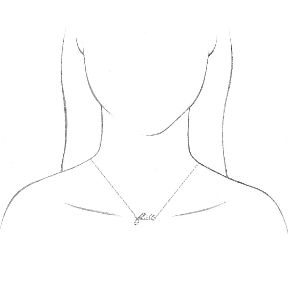 14K Yellow Gold Faith 16" Necklace