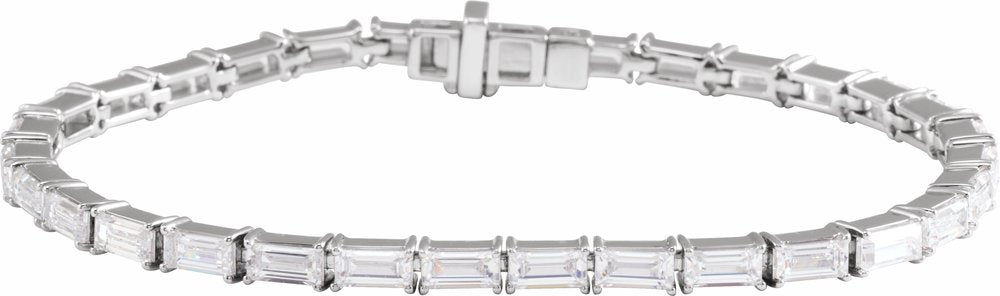 14K White Gold 6 1/5 CTW Lab-Grown Diamond 7" Bracelet