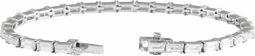 14K White Gold 6 1/5 CTW Lab-Grown Diamond 7" Bracelet