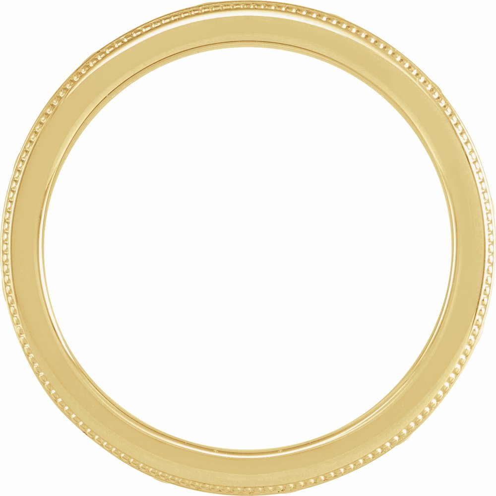14K Yellow Gold 6 mm Milgrain Celtic-Inspired Flat Band Size 8.5