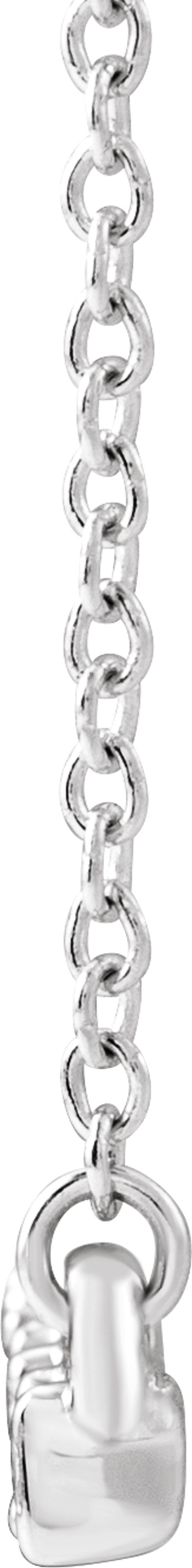 Sterling Silver 1/3 CTW Lab-Grown Diamond Bar 16-18" Necklace