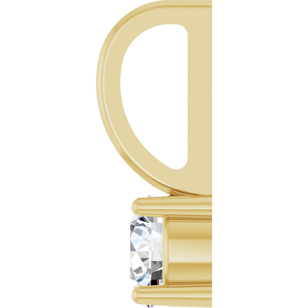 14K Yellow 1/4 CTW Natural Diamond Solitaire Charm/Pendant