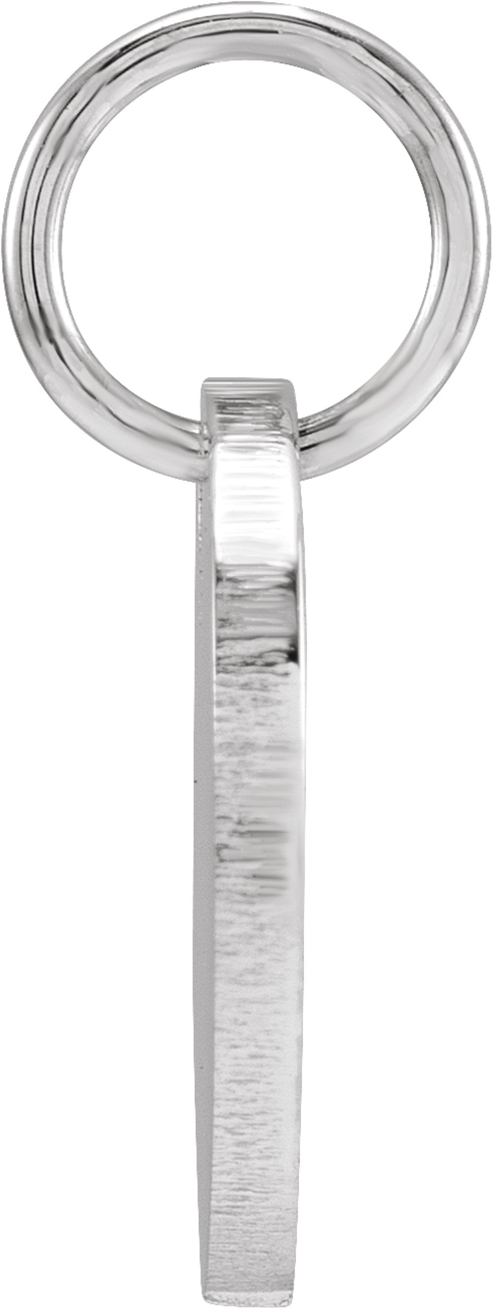 14K White Gold 9.5 mm Engravable Round Disc Pendant