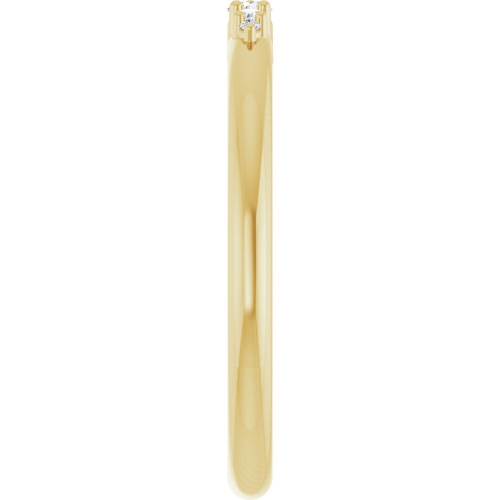 14K Yellow Gold .05 CTW Natural Diamond Graduated Stackable Ring