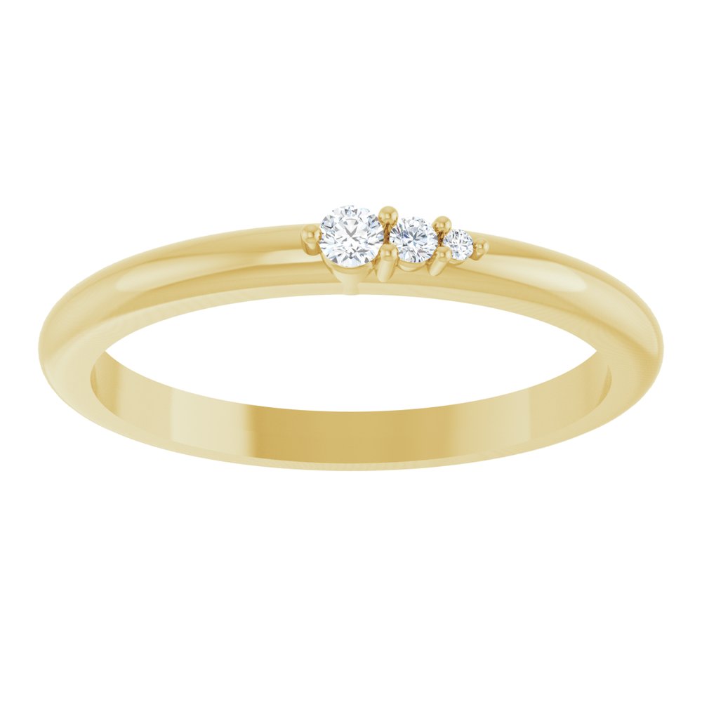 14K Yellow Gold .05 CTW Natural Diamond Graduated Stackable Ring