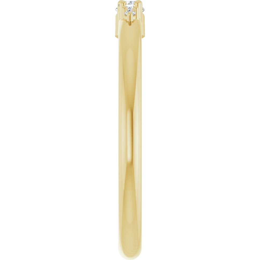 14K Yellow Gold 1/10 CTW Natural Diamond Graduated Stackable Ring