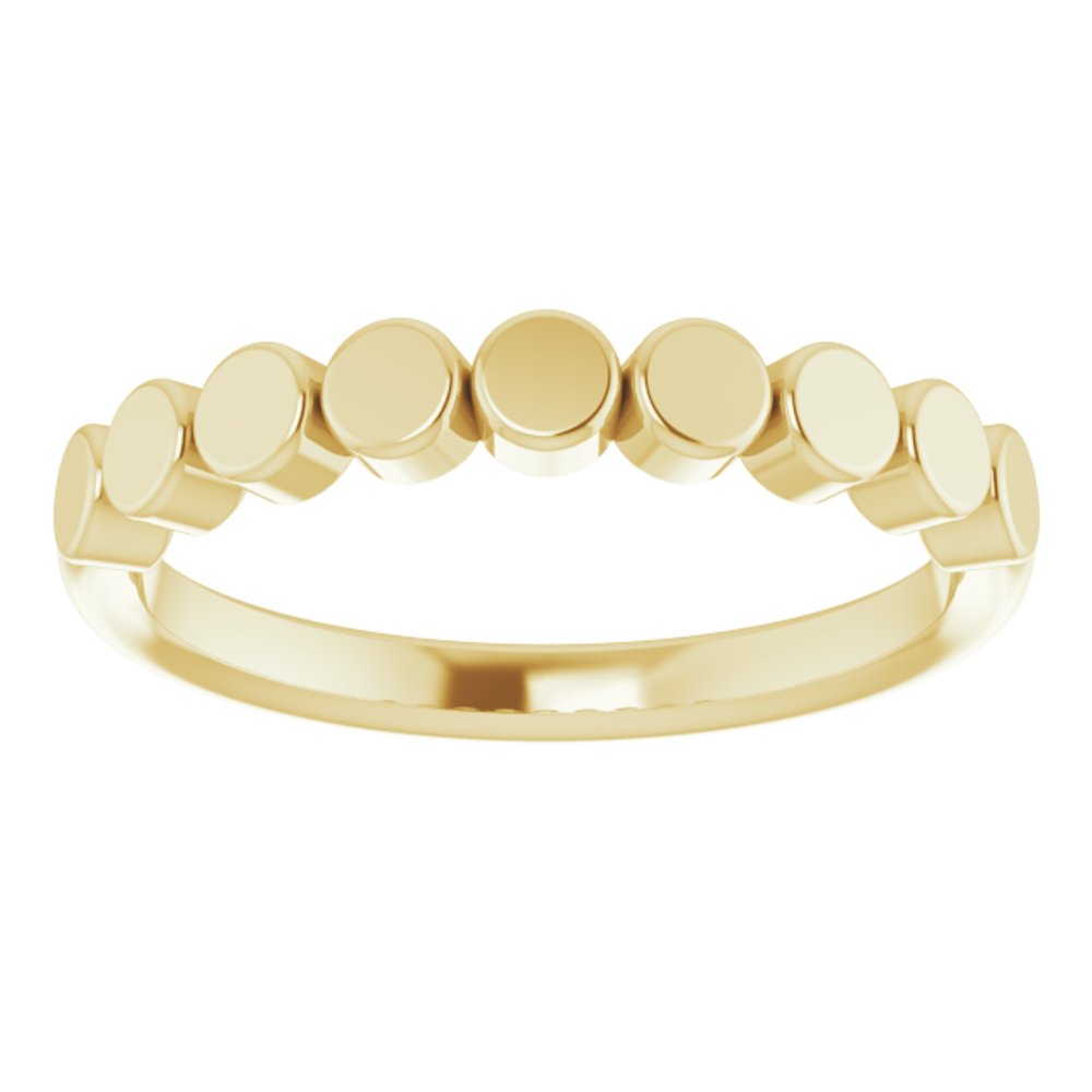 14K Yellow Gold Geometric Stackable Ring