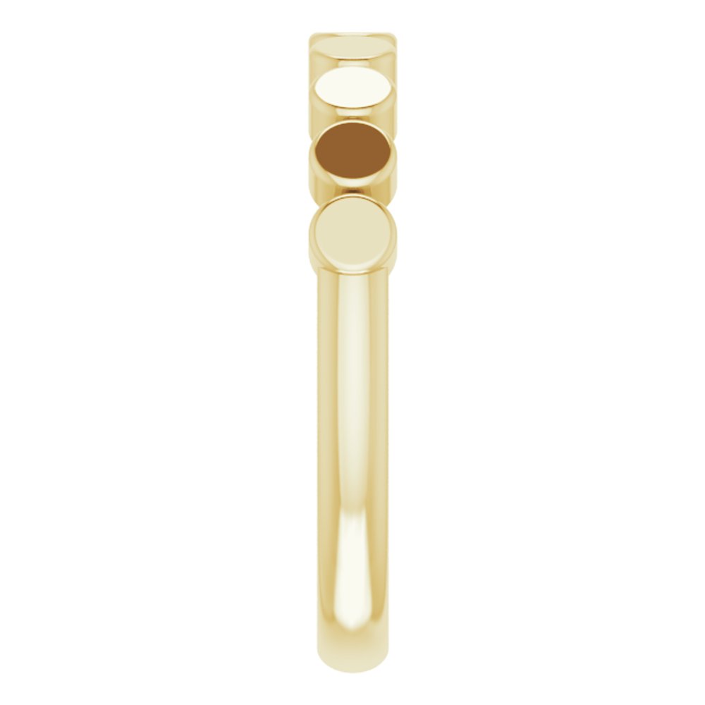 14K Yellow Gold Geometric Stackable Ring