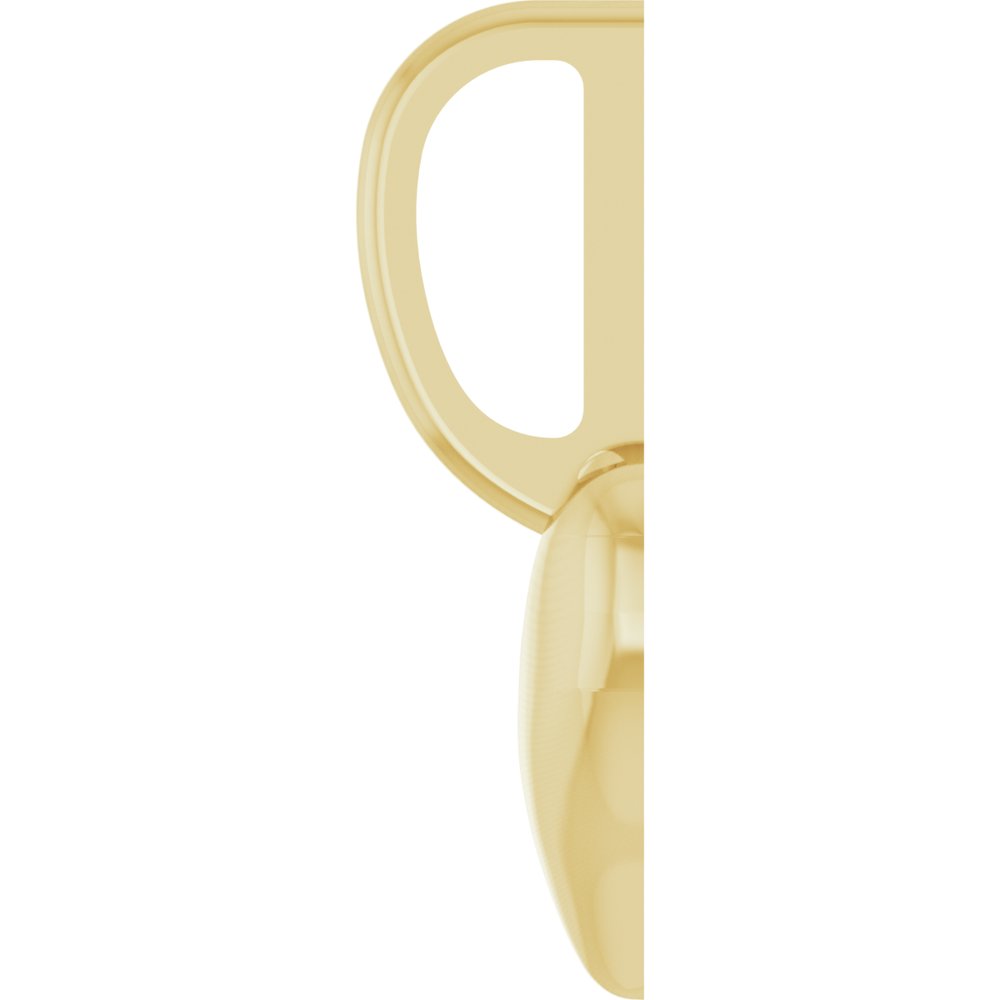 14K Yellow Gold Puffed Heart Charm/Pendant