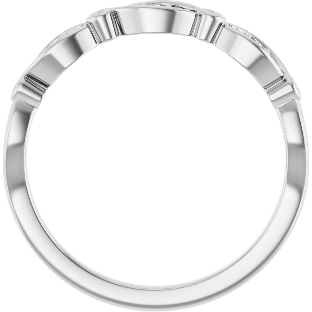 14K White Gold .06 CTW Natural Diamond Anniversary Band