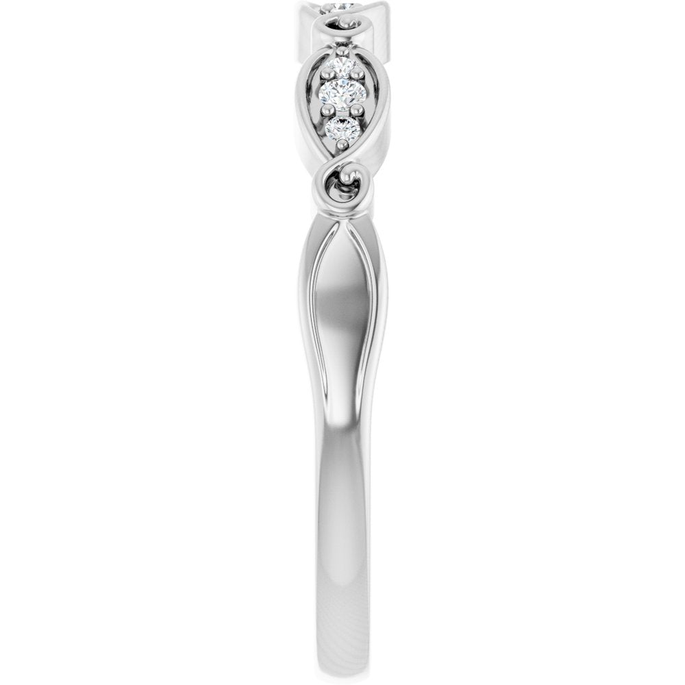 14K White Gold .06 CTW Natural Diamond Anniversary Band