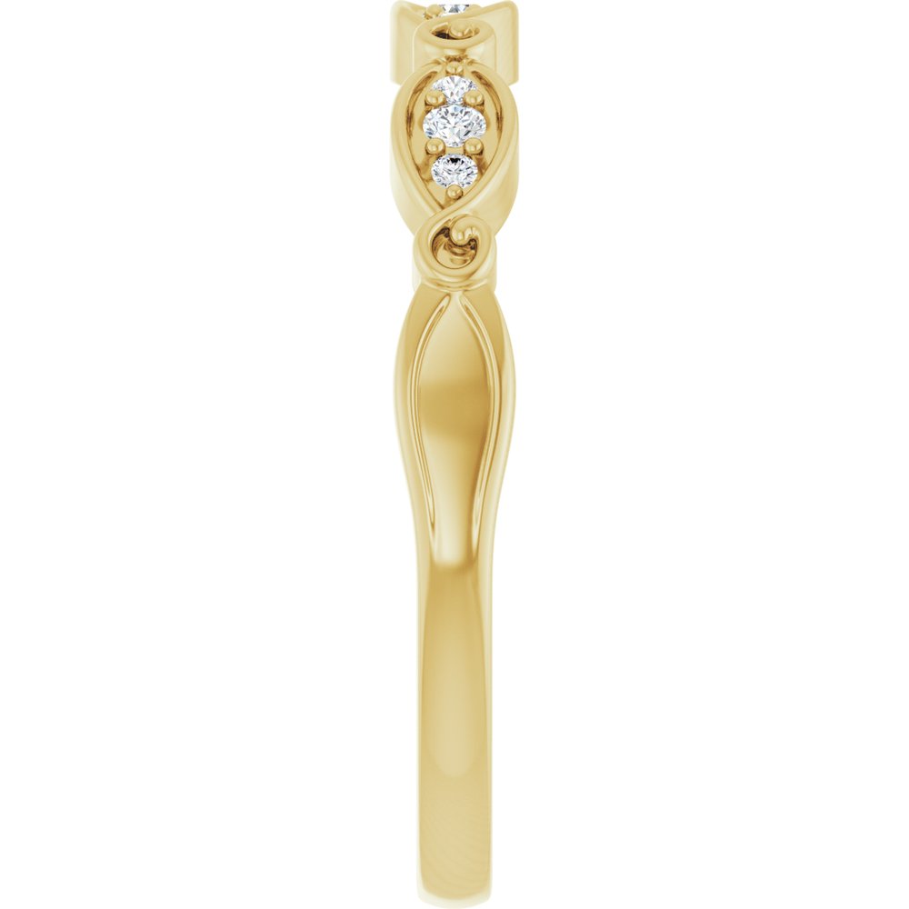 14K Yellow Gold 1/10 CTW Lab-Grown Diamond Anniversary Band