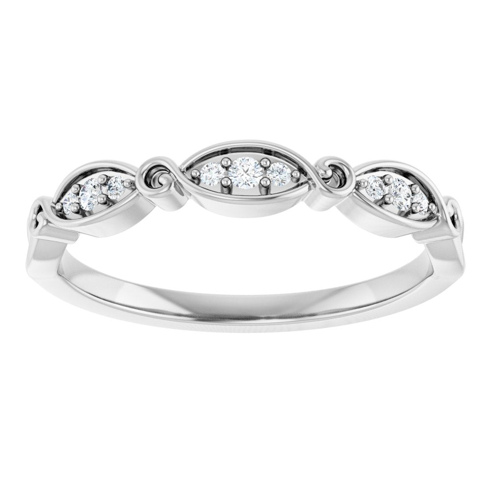 14K White Gold .06 CTW Natural Diamond Anniversary Band