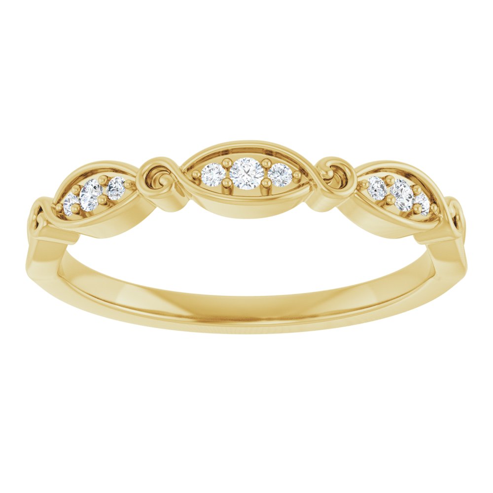 14K Yellow Gold 1/10 CTW Lab-Grown Diamond Anniversary Band