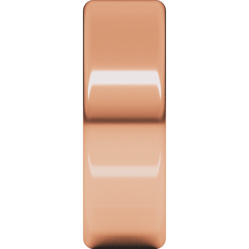 14K Rose Gold 7 mm Round-Edge Comfort-Fit Flat Band Size 8