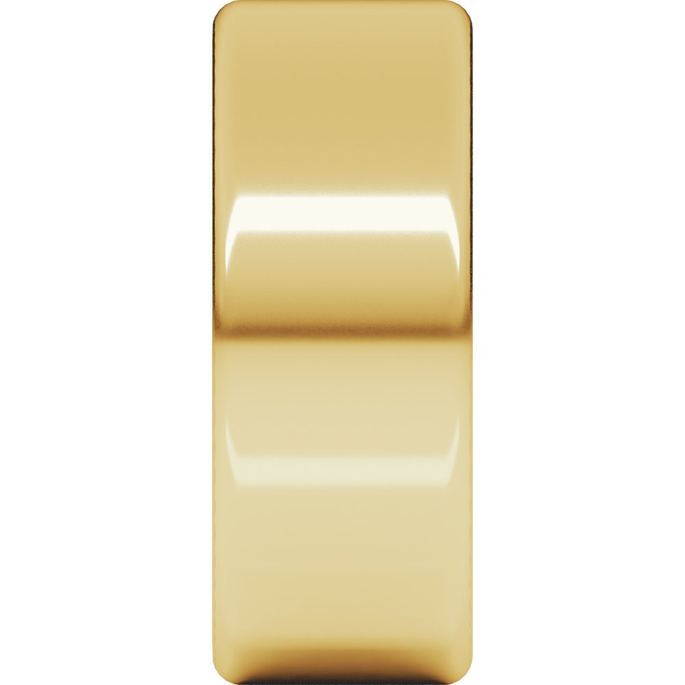 14K Yellow Gold 8 mm Round-Edge Comfort-Fit Flat Band Size 6.5