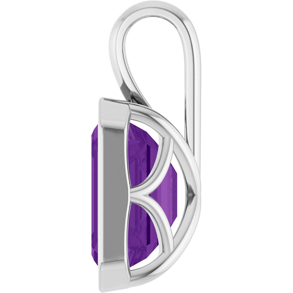 Sterling Silver Natural Amethyst Pendant