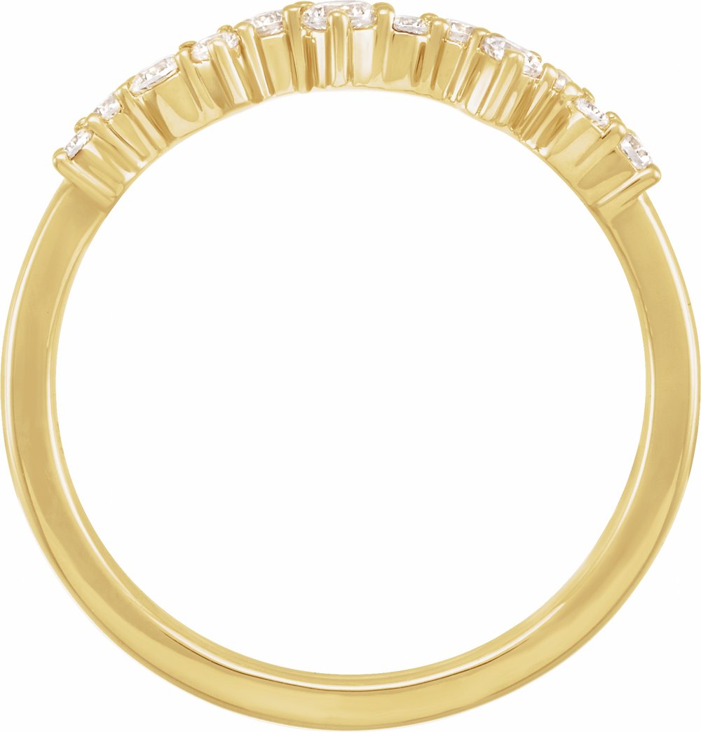 14K Yellow Gold Vermeil 1/4 CTW Lab-Grown Diamond Scattered Stackable Ring