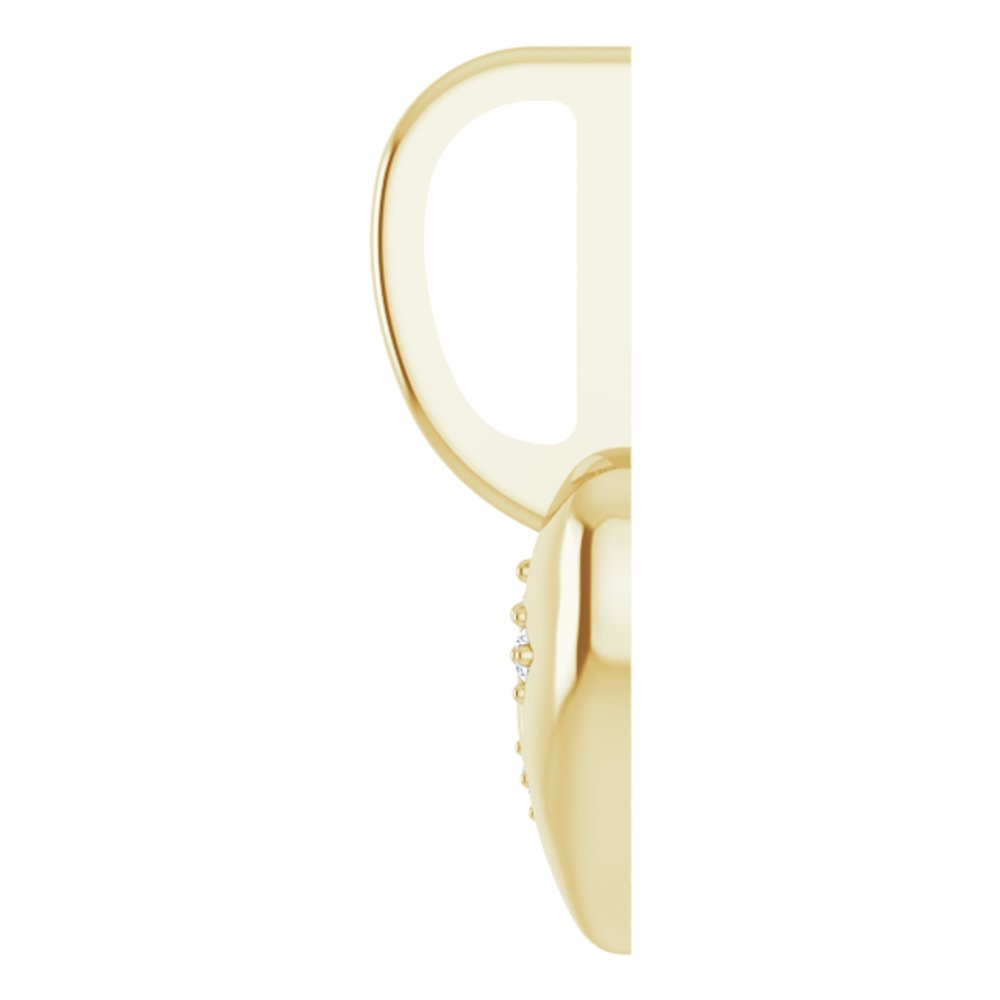 14K Yellow Gold .01 CTW Natural Diamond Heart Charm/Pendant