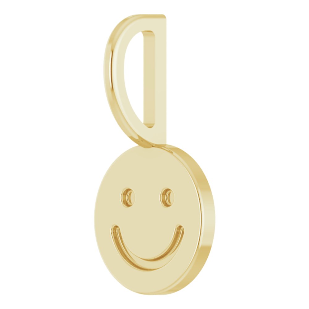 14K Yellow Gold Smiley Face Charm/Pendant