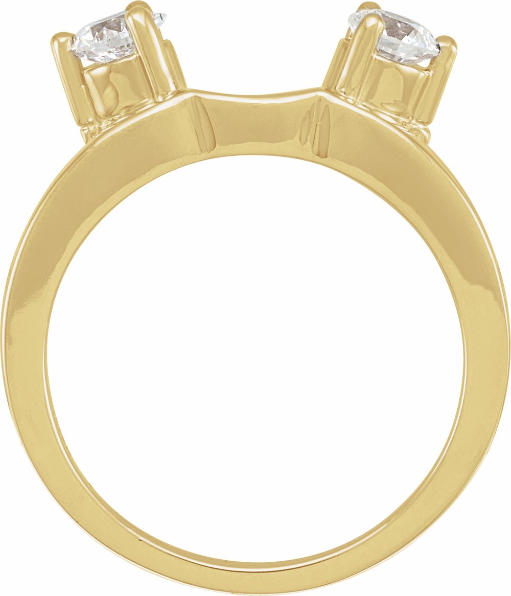 14K Yellow Gold 1/2 CTW Lab-Grown Diamond Wrap-Style Enhancer