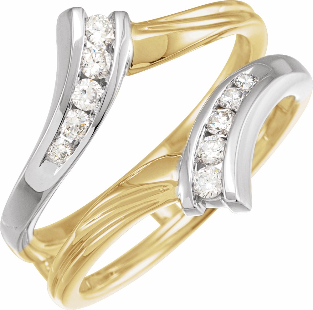 14K White/Yellow Gold 1/4 CTW Natural Diamond Ring Guard