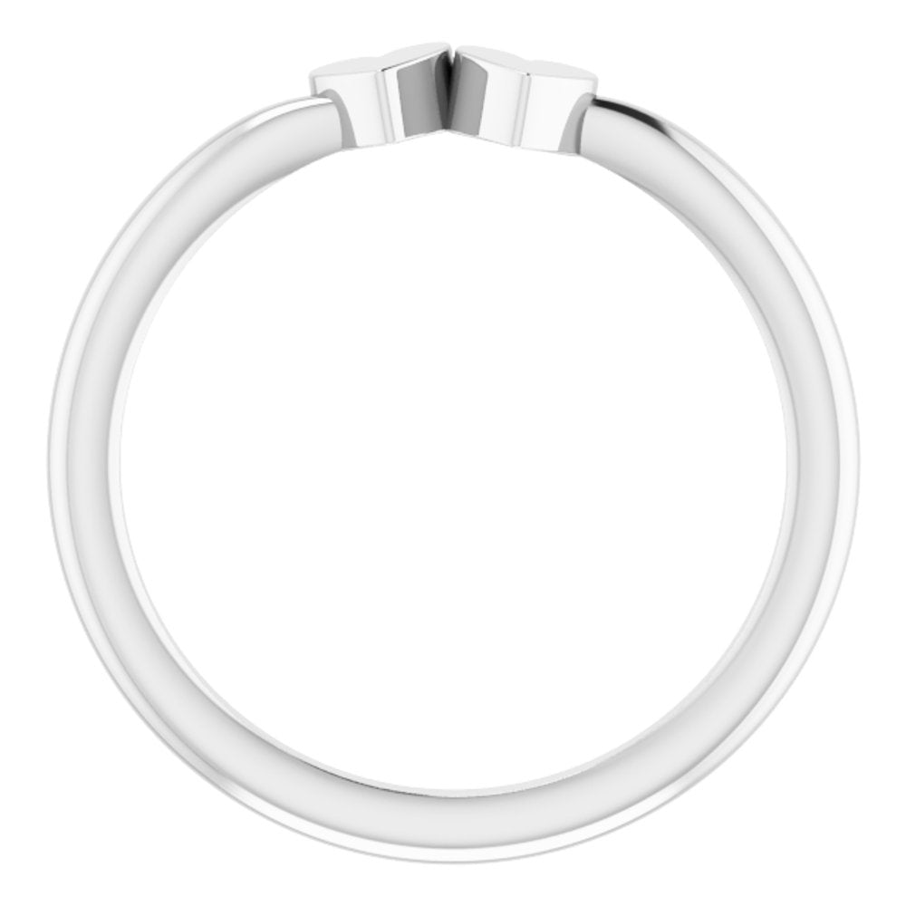 Sterling Silver 2-Heart Family Engravable Ring