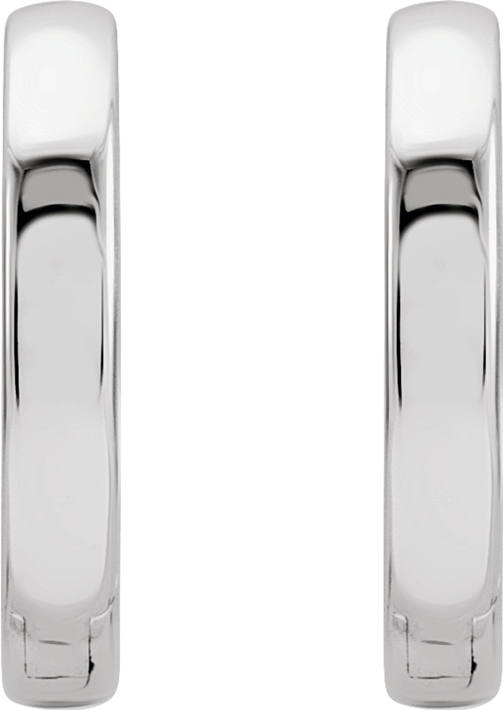 14K White Gold Hinged 14 mm Hoop Earrings