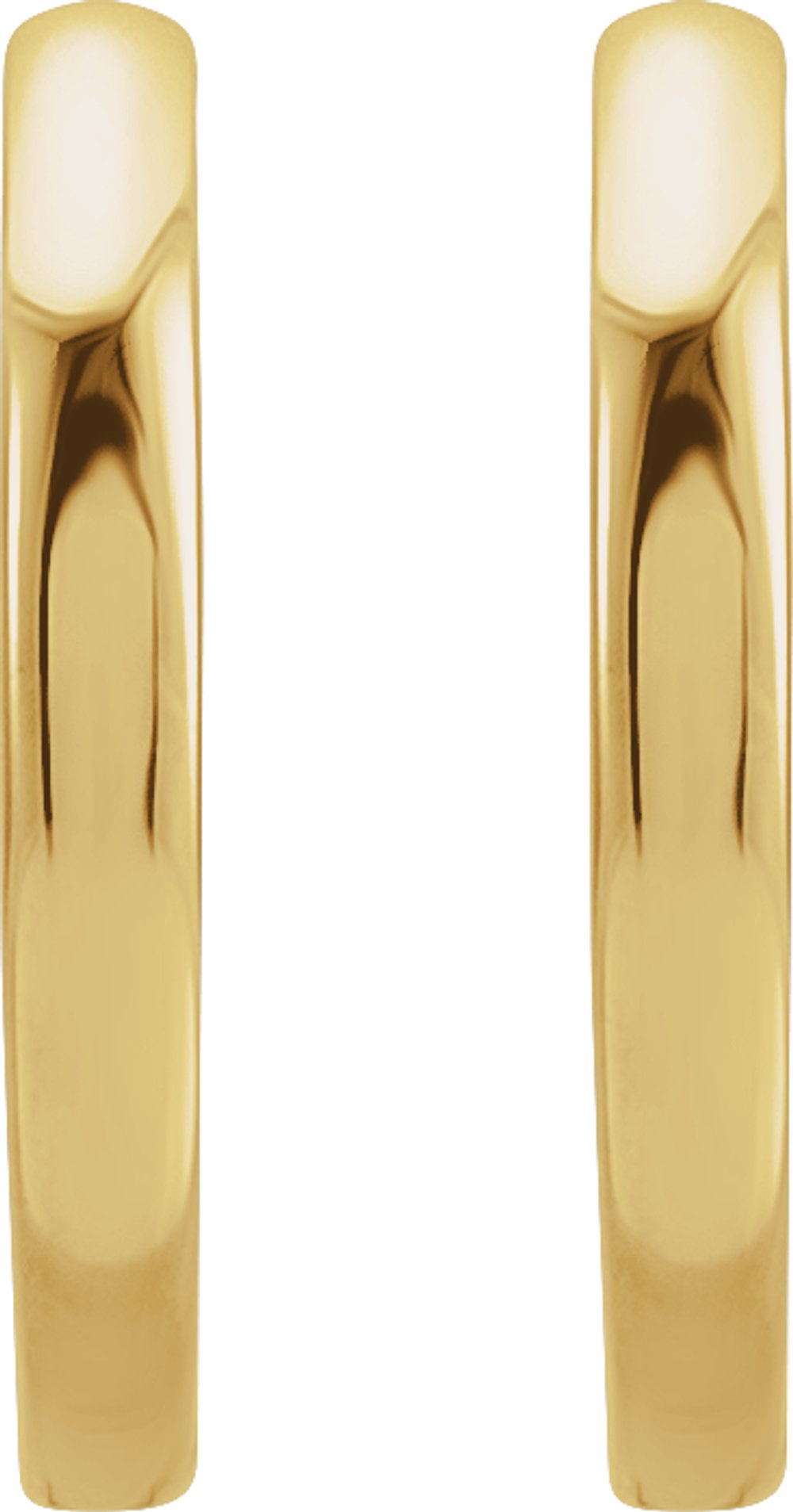 14K Yellow Gold Hinged 12.5 mm Hoop Earrings