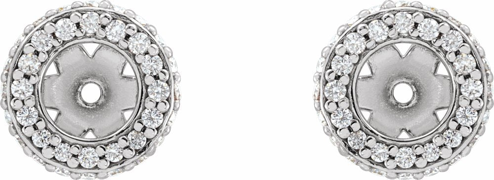 14K White 1/5 CTW Lab Grown Diamond Earrings Jacket